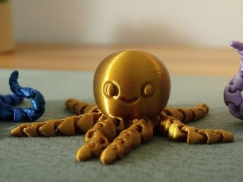 Articulated Octopus, 3D printed