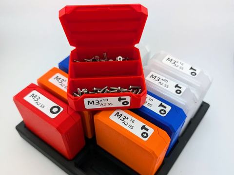 Clamshell Parts Box, 3D printed